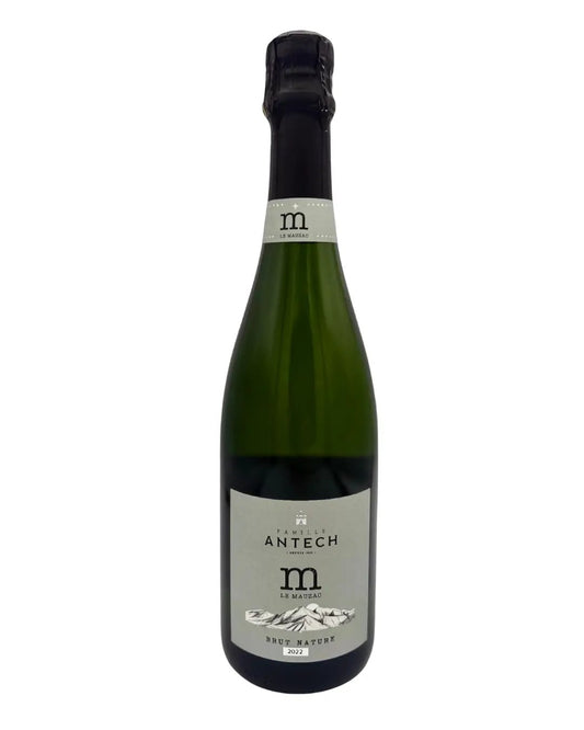 Bottle of Blanquette de Limoux Brut Nature sparkling wine from Languedoc, France, made from Mauzac grapes and aged on lees for 30 months.