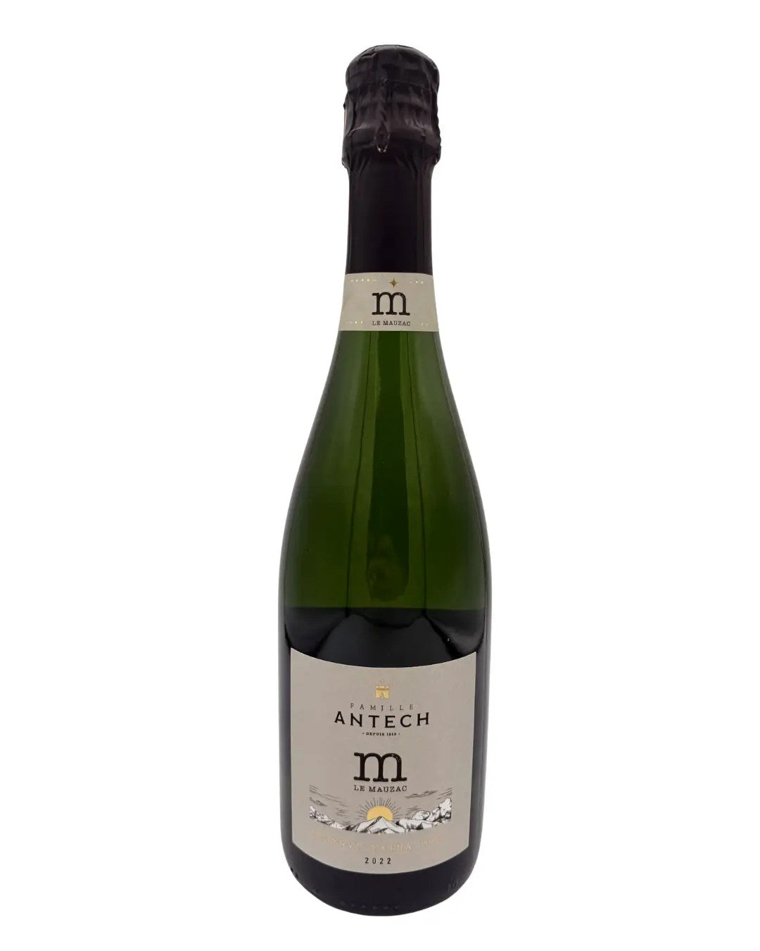 Bottle of Blanquette de Limoux Reserve sparkling wine from Languedoc, France, produced from Mauzac grapes with a refined, traditional style label.
