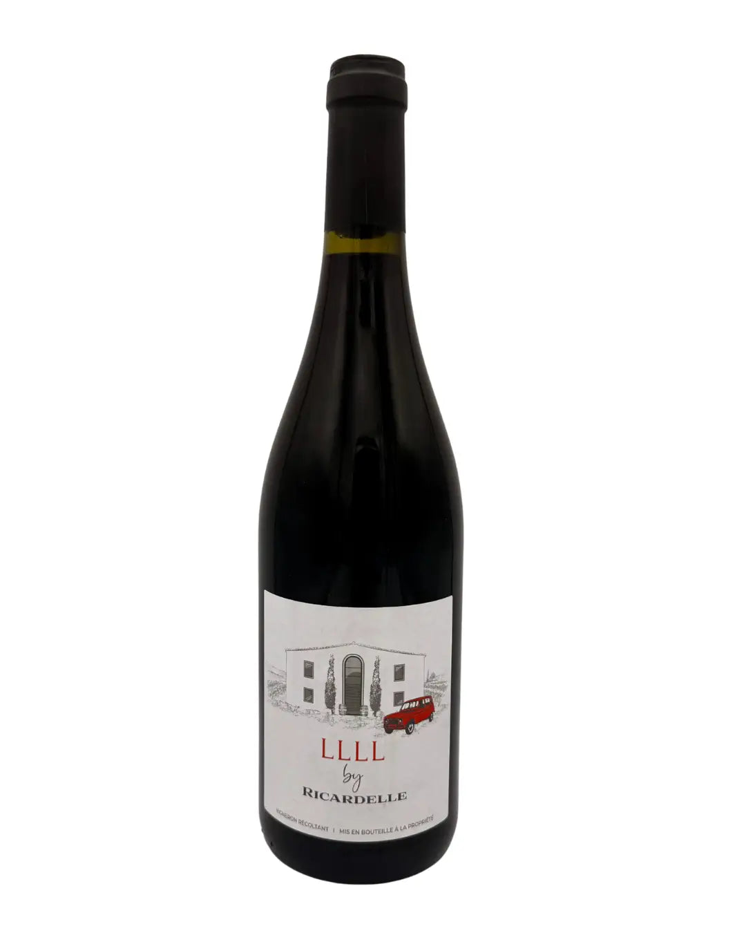 Bottle of LLLL by Ricardelle red wine from IGP Pays d’Oc, France, a smooth red blend with a deep garnet colour.